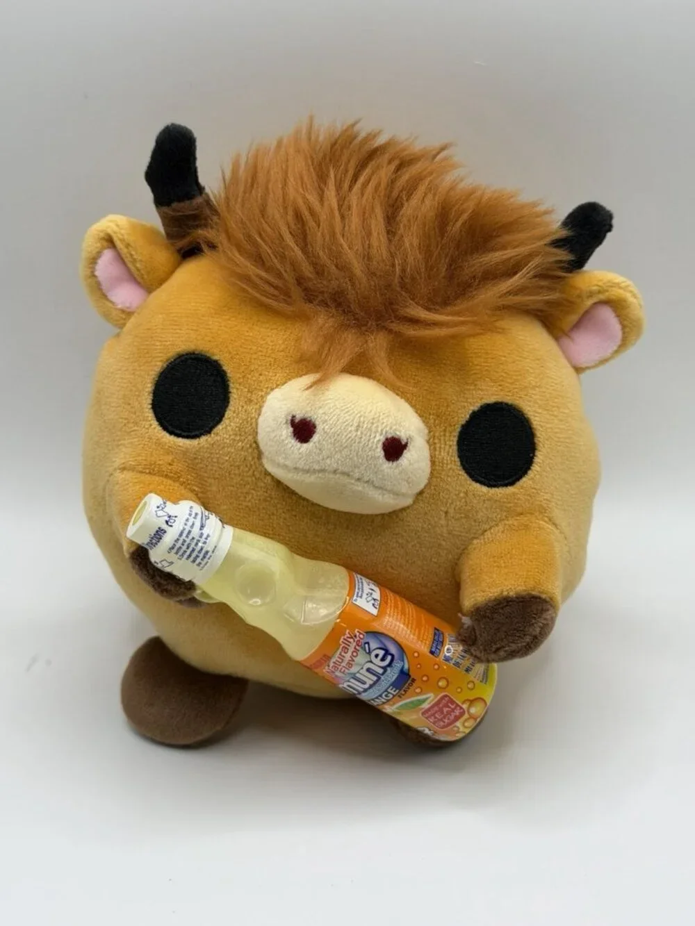Zuru Snackles Series 3 ROBBIE The Highland‎ Cow Ramune Orange Soda Toy 5” Plush